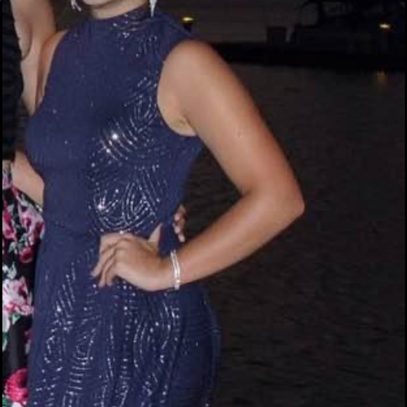 Navy & Silver Dress - Picture 4 of 4